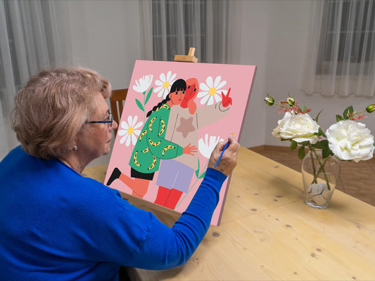 Paint by number - Illustration - Bedste venner