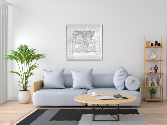 Dotting - Illustration - Kaffe ved vinduet