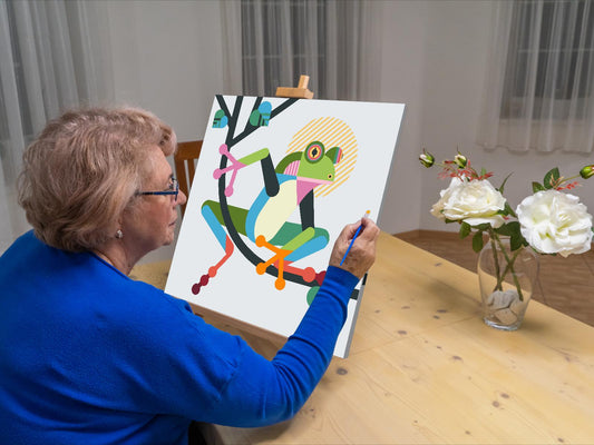 Paint by number - Illustration - Frø