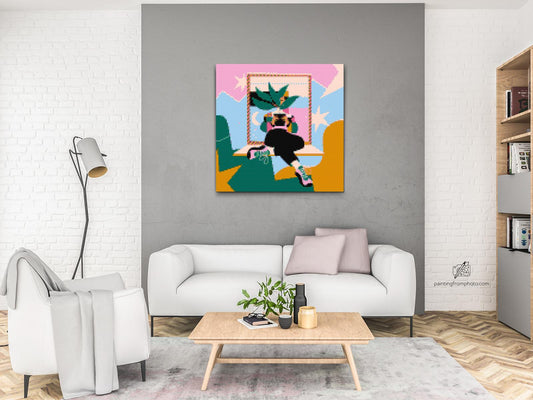 Diamond Paint - Illustration - Pige ved vinduet