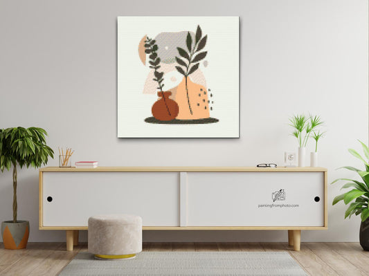 Diamond Paint - Illustration - Blomster i en vase