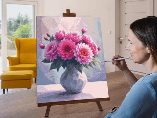 Diamond Paint - Vektorbuket i en vase