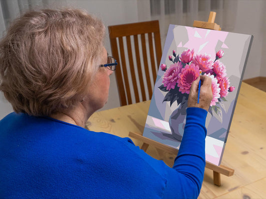 Paint by number - Vektorbuket i en vase