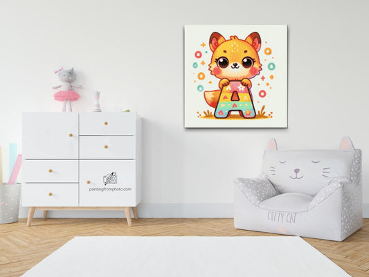 Diamond Paint - Bogstav A – Med et dyr