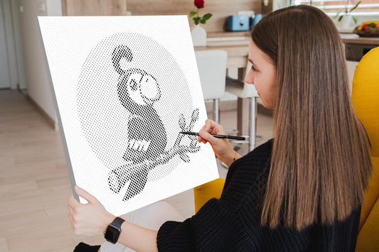 Dotting - Rød papegøje