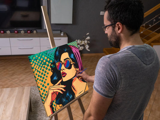 Paint by number - Pop art - Skønhed i briller
