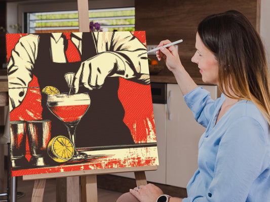 Diamond Paint - Pop art - Bartender