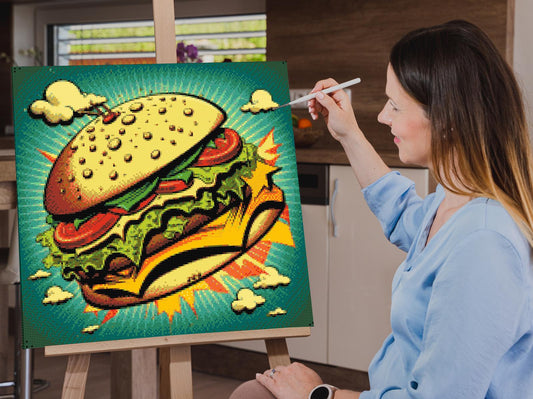 Diamond Paint - Pop art - Burger