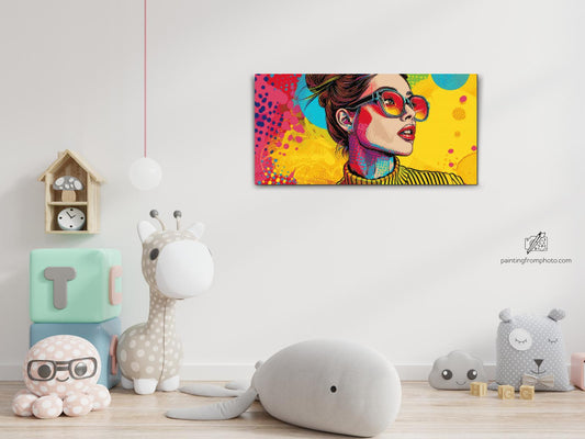 Diamond Paint - Pop art - Moderne kvinde