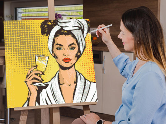Diamond Paint - Pop art - Wellness og prosecco