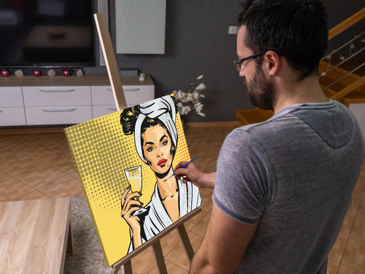 Paint by number - Pop art - Wellness og prosecco