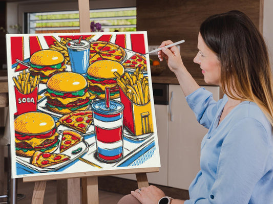 Diamond Paint - Pop art - Fastfood