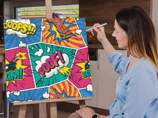 Diamond Paint - Pop art - Bogstaver