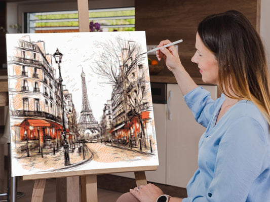 Diamond Paint - Tegning af Paris – Frankrig