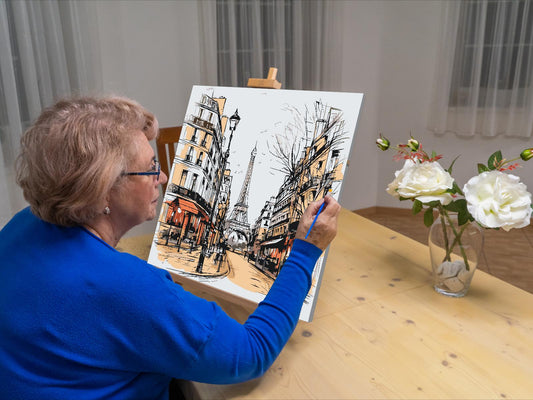 Paint by number - Tegning af Paris – Frankrig