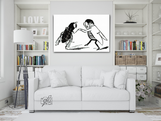 Diamond Paint - Sort-hvid insektdans