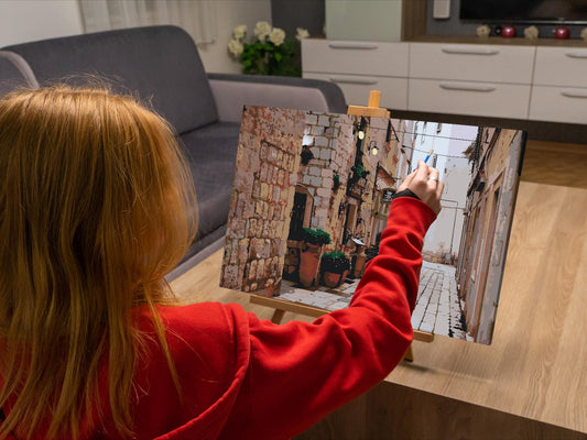 Paint by number - Udsigt over gaden - Kroatien