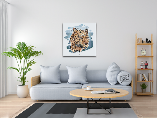 Paint by number - Leopardhoved