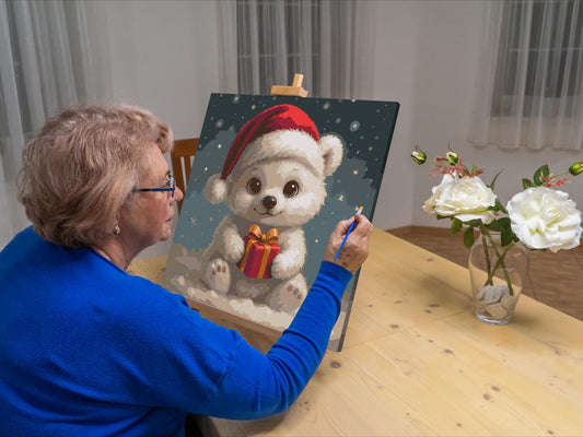 Paint by number - Juleisbjørn