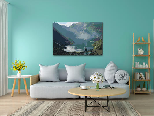 Paint by number - Geirangerfjord, Norge