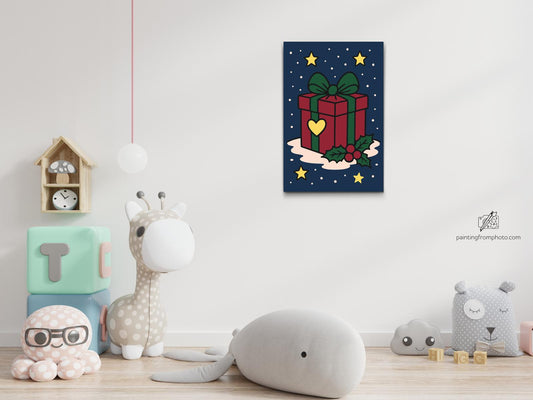 Paint by number - Julegave med hjerte