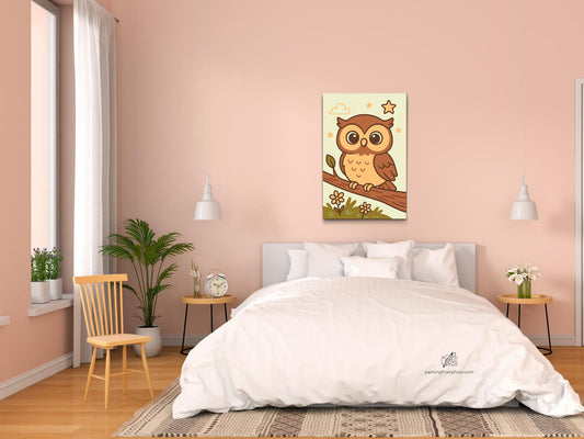 Paint by number - Uglen på grenen