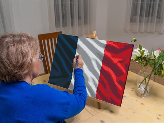 Paint by number - Fransk flag