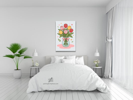 Paint by number - Pastel tulipanbuket