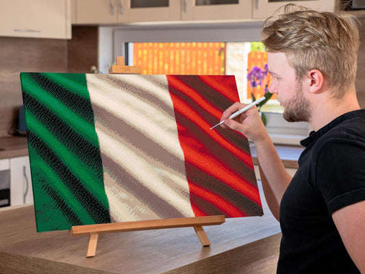 Diamond Paint - Italiensk flag
