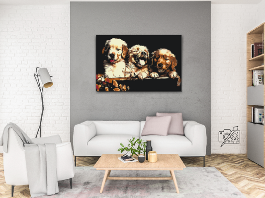 Paint by number - Retriver Puppies