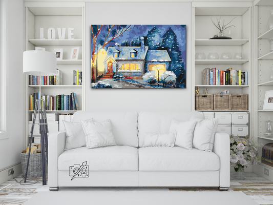 Paint by number - Vinterlandskab