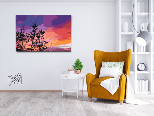 Paint by number - Farverig himmel