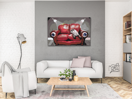 Paint by number - Sofahund