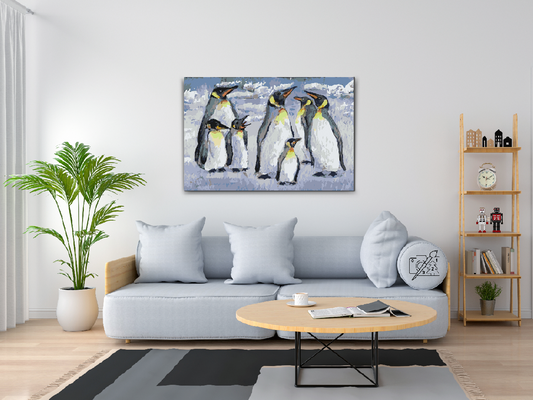 Paint by number - Pingviner