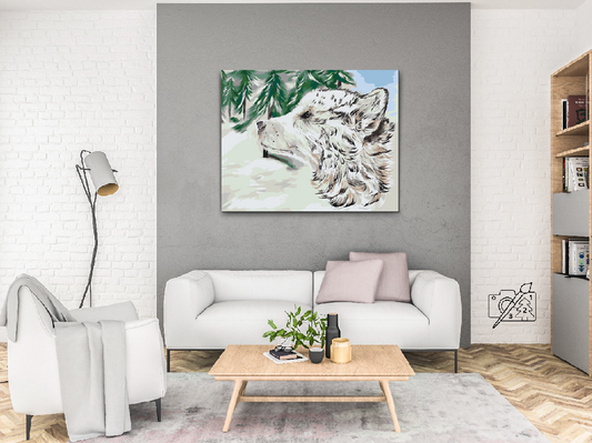 Paint by number - Hund i Sneen