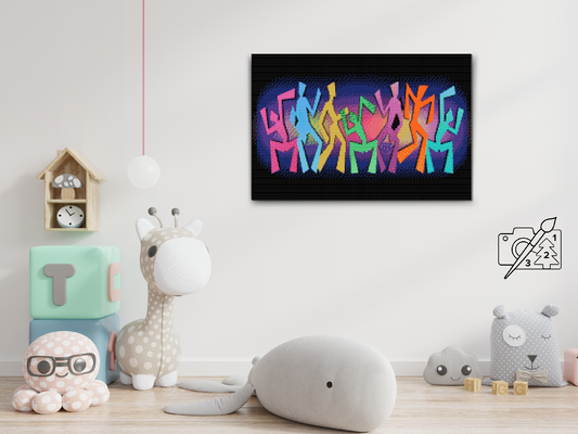 Diamond Paint - Farverig dans