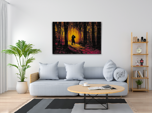 Diamond Paint - Kærligt par i skoven