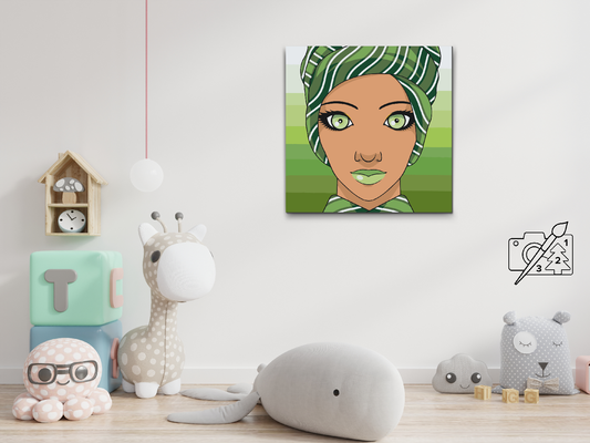 Paint by number - Kvinde med turban