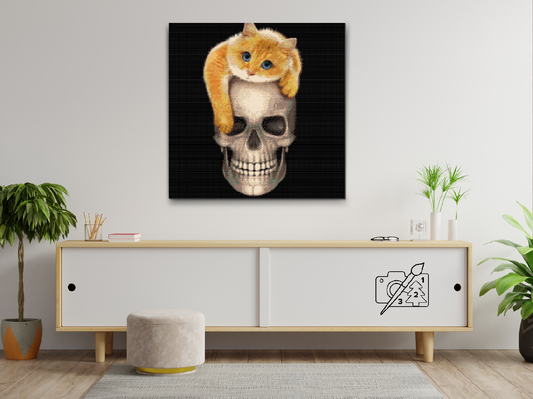 Diamond Paint - Mis på et kranium