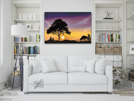 Diamond Paint - Natur ved solnedgang