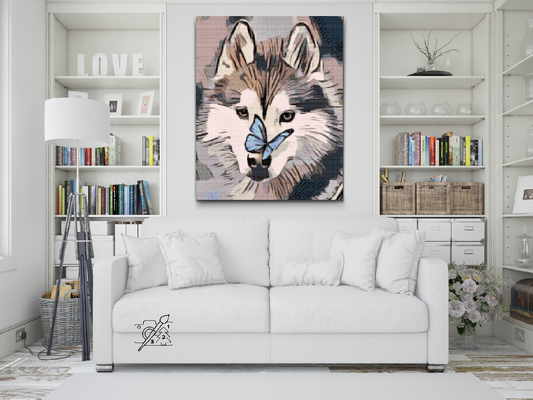 Diamond Paint - Sommerfugl og Husky