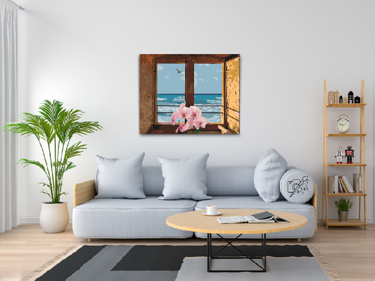 Paint by number - Vindue mod stranden