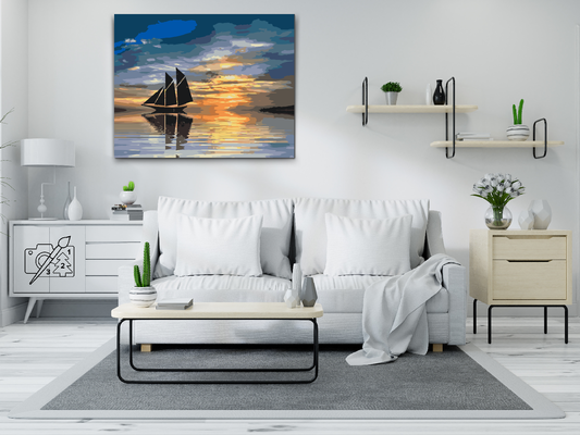 Paint by number - Forladt båd