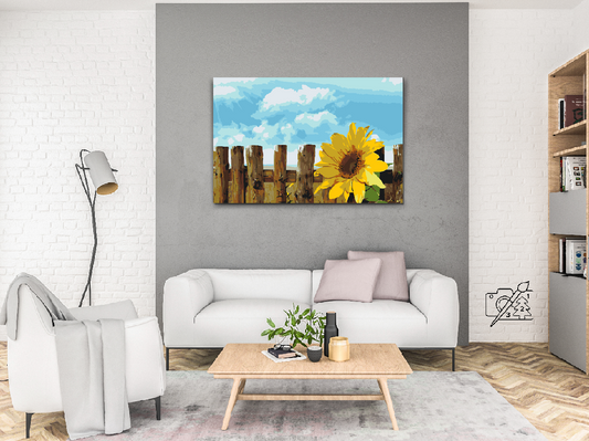 Paint by number - Solsikke i haven