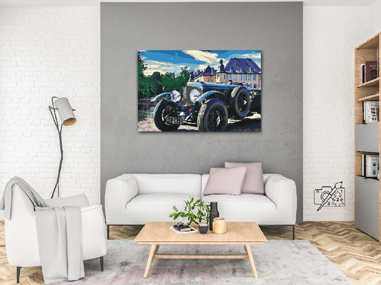 Paint by number - Bil foran slottet