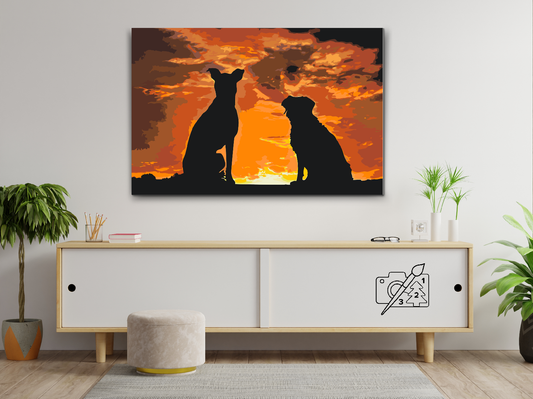 Paint by number - Dogs Friends