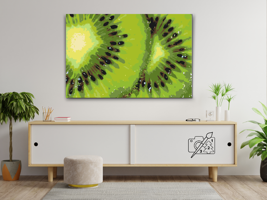 Paint by number - Kiwi-baggrund