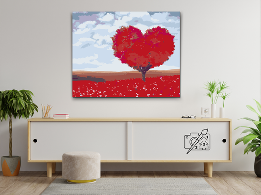 Paint by number - Love Tree