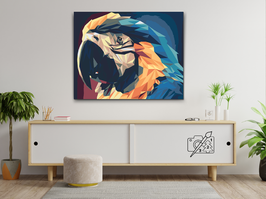 Paint by number - Ara Parrot 2