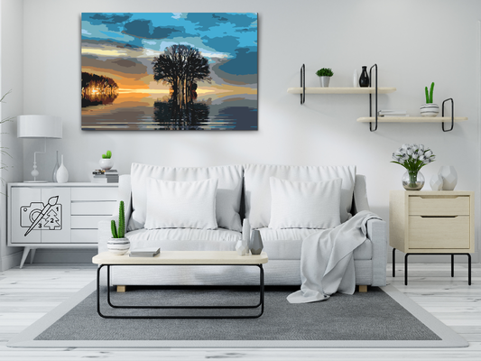 Paint by number - Ensomt Træ 2
